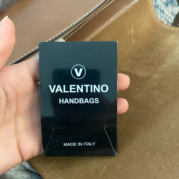 Valentino Lucy By Mario Leather Saddle Bag Brown Purse Shoulder Leather with Bag - Picture 12 of 14